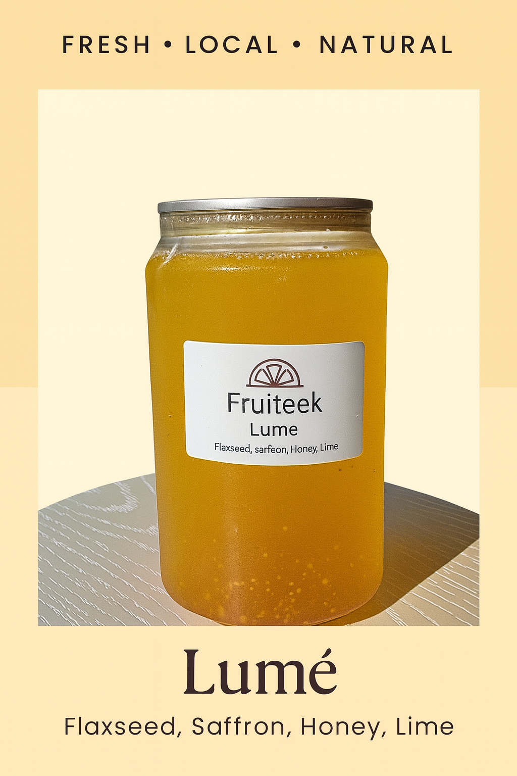 Fruiteek Lumé – Refreshing Herbal Elixir with Flixweed, Saffron, Lime & Honey