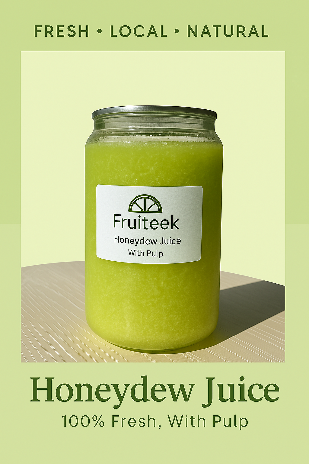🍈 Fruiteek Honeydew Juice – With Pulp, 100% Fresh