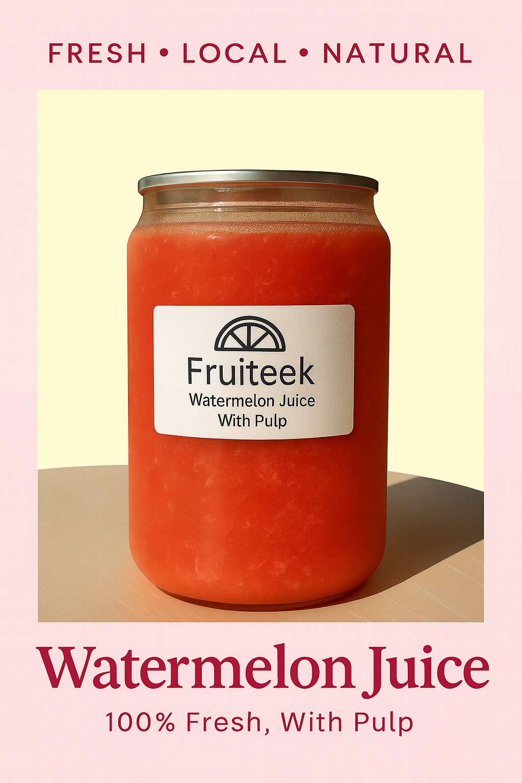 🍉 Fruiteek Watermelon Juice – With Pulp  100% Fresh
